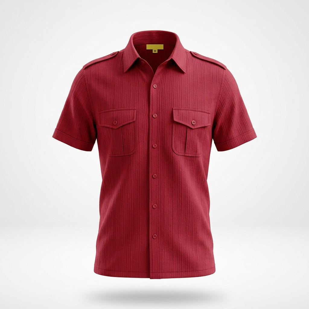 Casual Pocketed Shacket Set (VG1604)