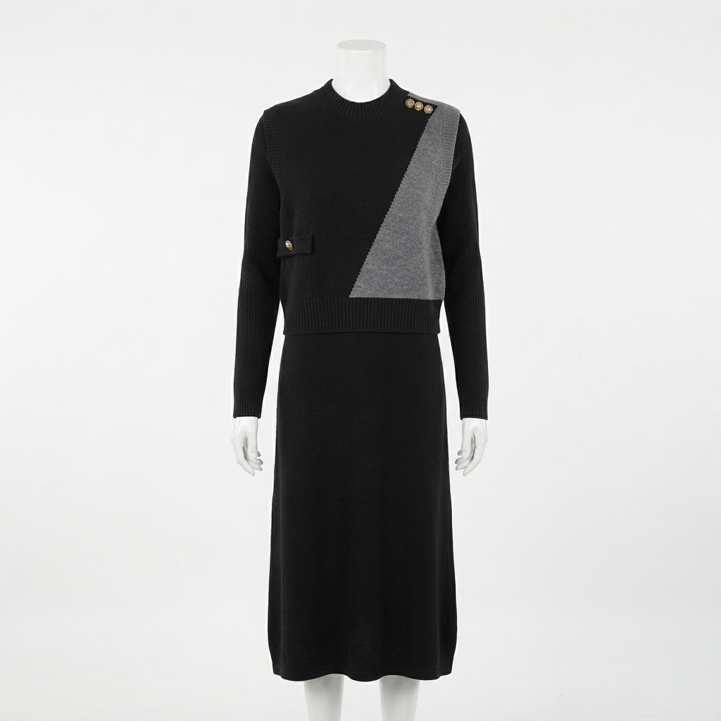 Long-Sleeve Pullover and Pencil Skirt Co-Ord (2092)