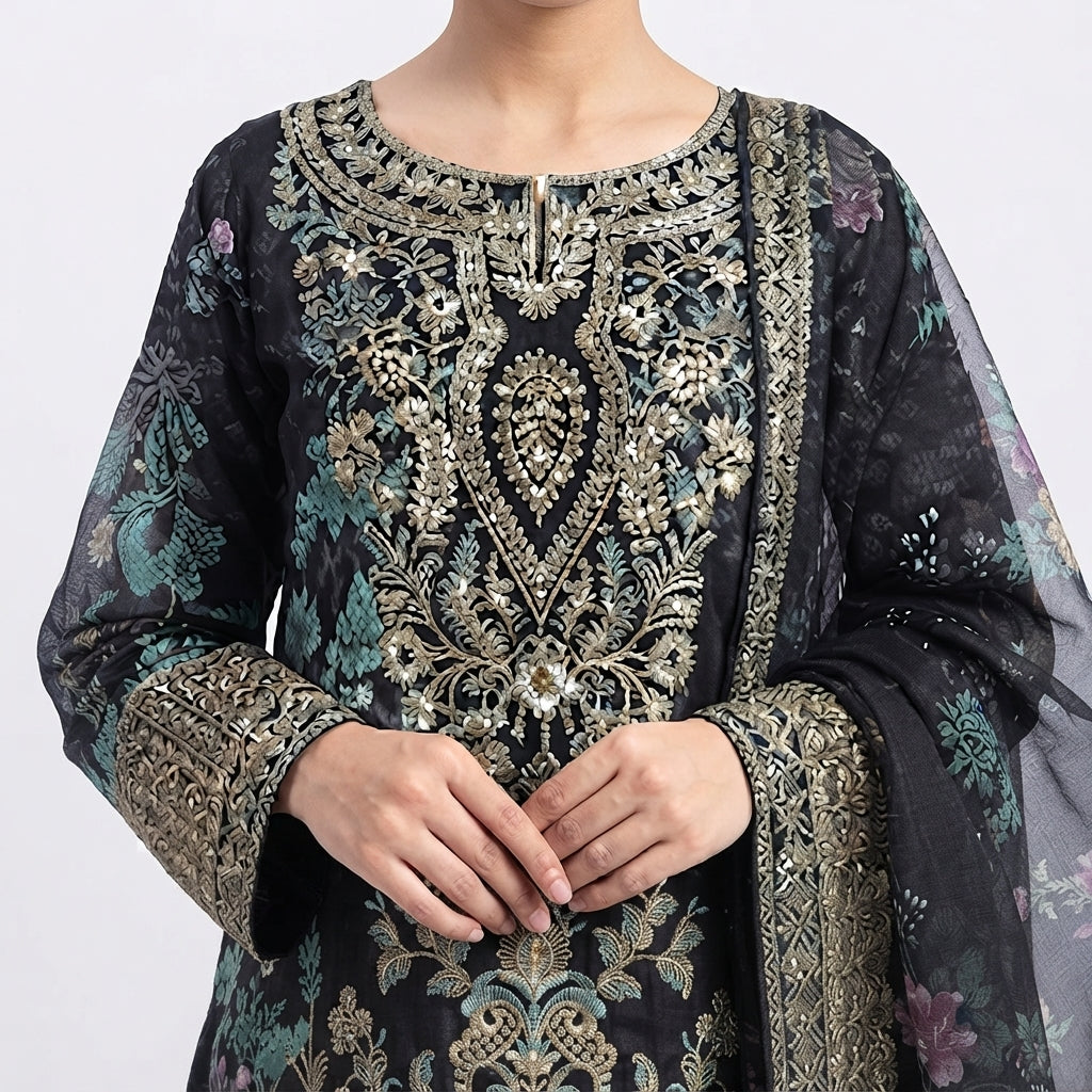 Midnight Floral Drape (1372)