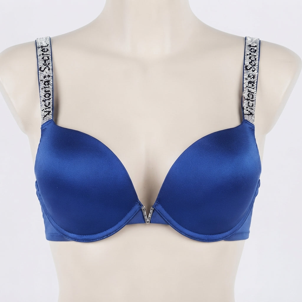 Crystal Logo Band Bra and Panty Set (68-812)