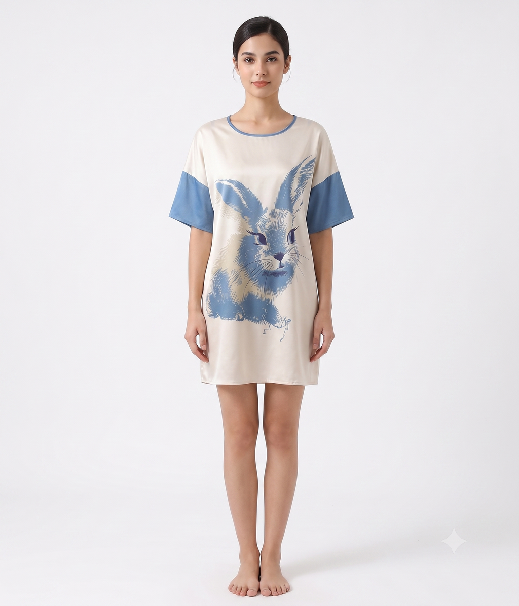Oversized Rabbit Graphic Lounge