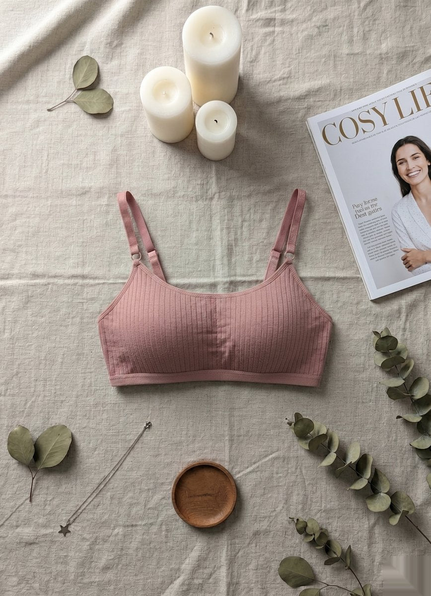 Smooth Contour Support Bra - Red/Gray