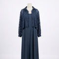 Long-Sleeve Lace Shrug and Dress Combo (A-249)