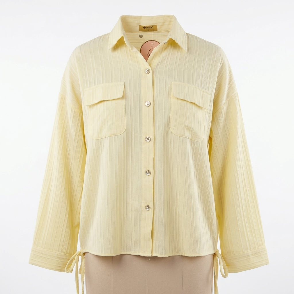 Casual Pocketed Shacket Set (VG-1014)