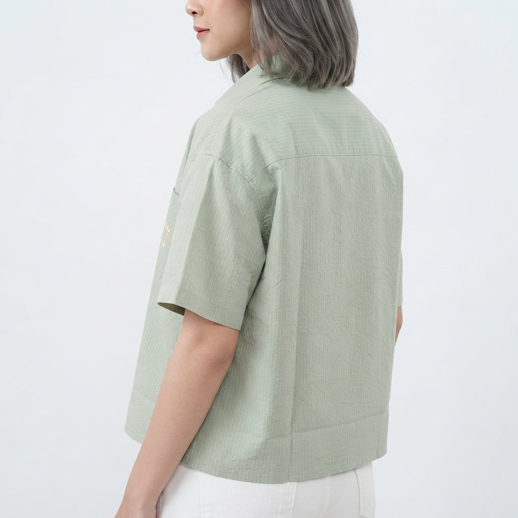 Embroidered Pocket Short-Sleeve Shirt (VG-1230)
