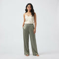 Satin Shimmer Wide-Leg Trousers