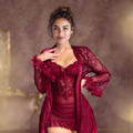 Glamorous Ruffle-Hem Nightwear Set (347)