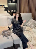 Silk Collar Night Suit