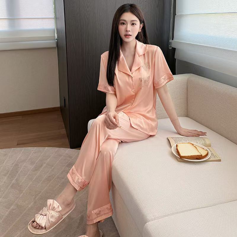 Silk Collar NightSuit – Half Sleeve