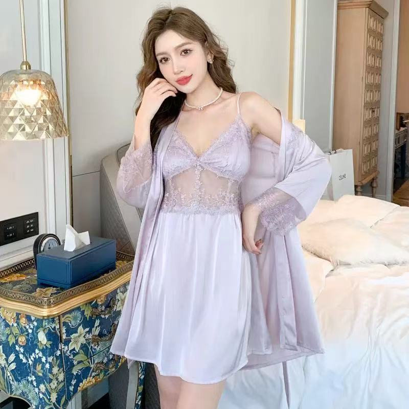 2PC Silk Elegant Sexy Nighty