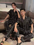 Silk Collar Couple Night Suit
