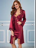 Premium Lace Chemise & Robe Set