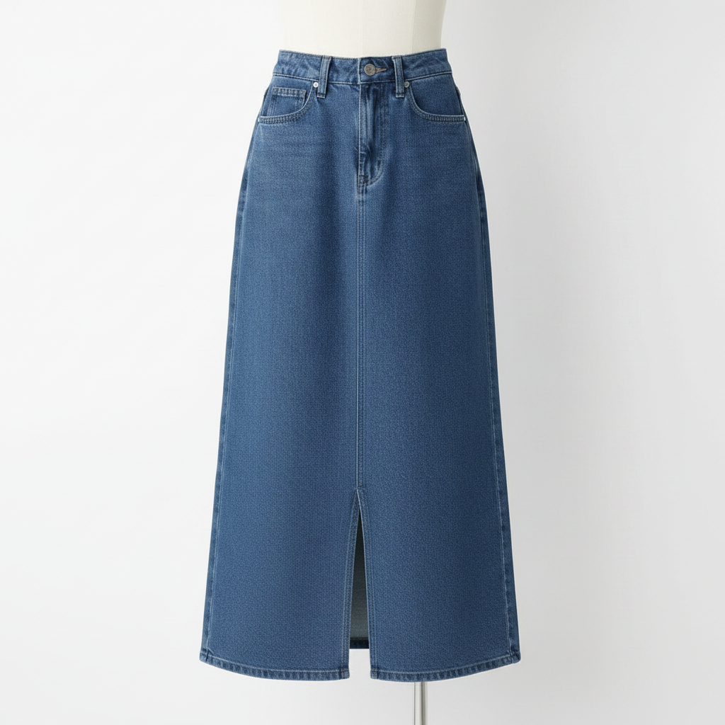 Cobalt Front Slit Maxi Skirt