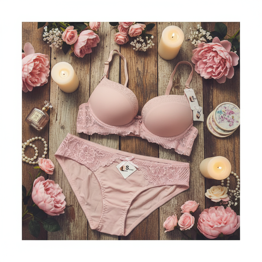 Blush Lace Set Bra (DXB1308)